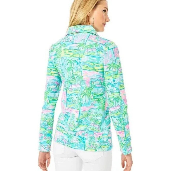 Lilly Pulitzer Jacket Full Zip honda Classic Multi Color Rare Women’s Size XXS - Picture 5 of 14